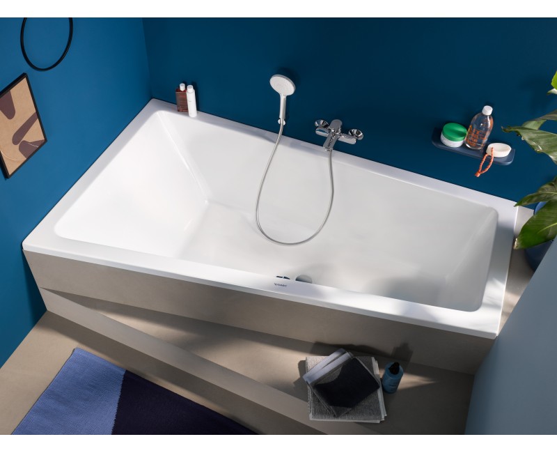 Asimetrinė vonia Duravit, 150x80cm, akrilas, balta 700504000000000